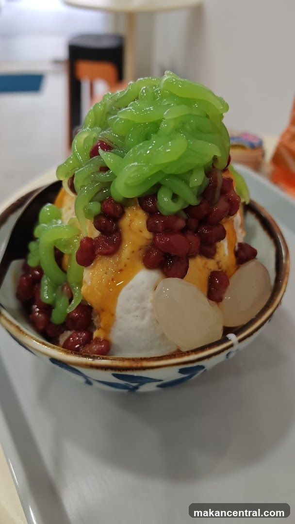 Ice cream dessert with toppings