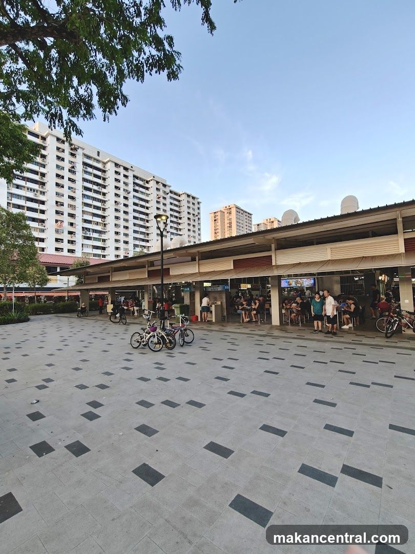 Outdoor food court area