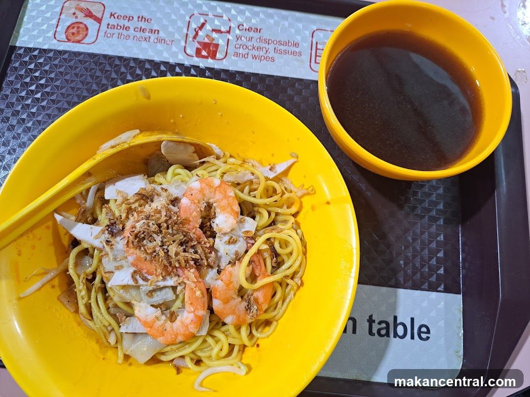 Food served at a food stall