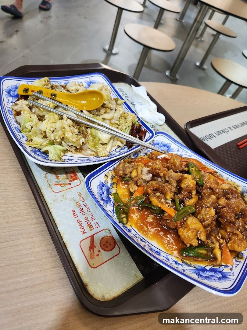 Food served in a cafeteria setting