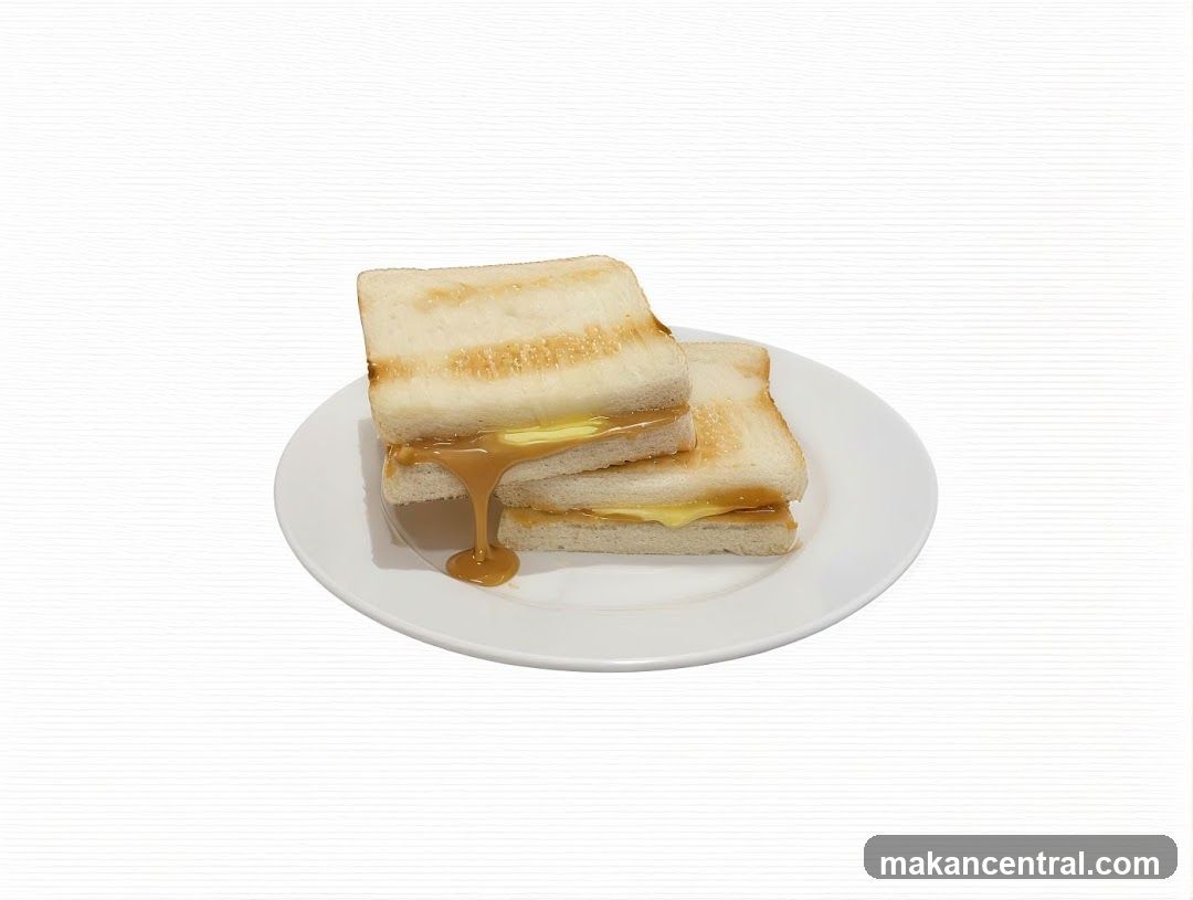 Toasted Sandwich with Syrup
