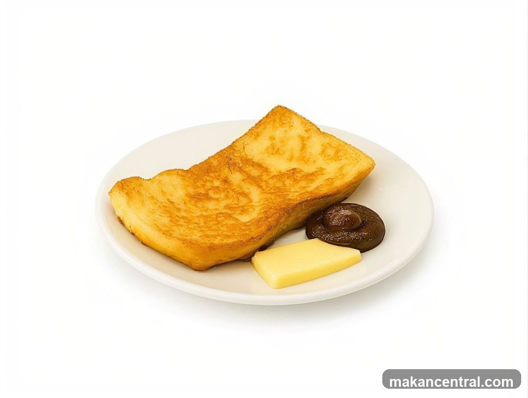 Toasted Bread with Butter and Condiment