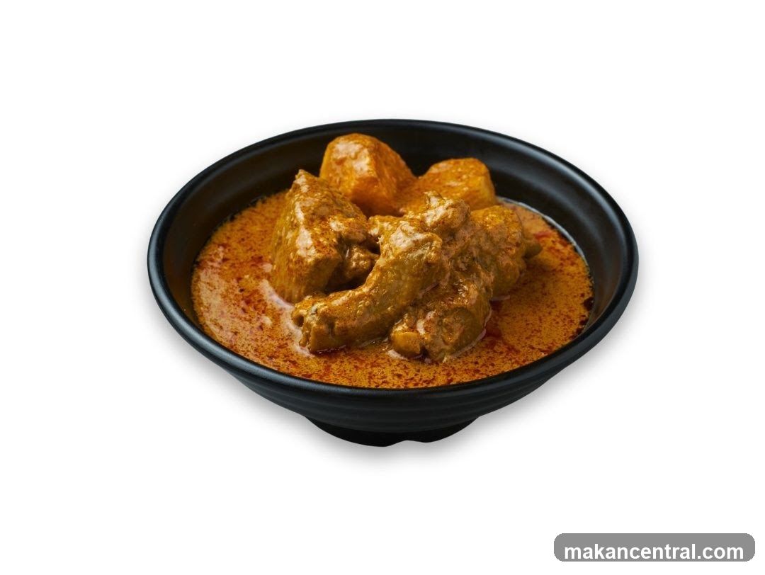 Curry Dish in Black Bowl