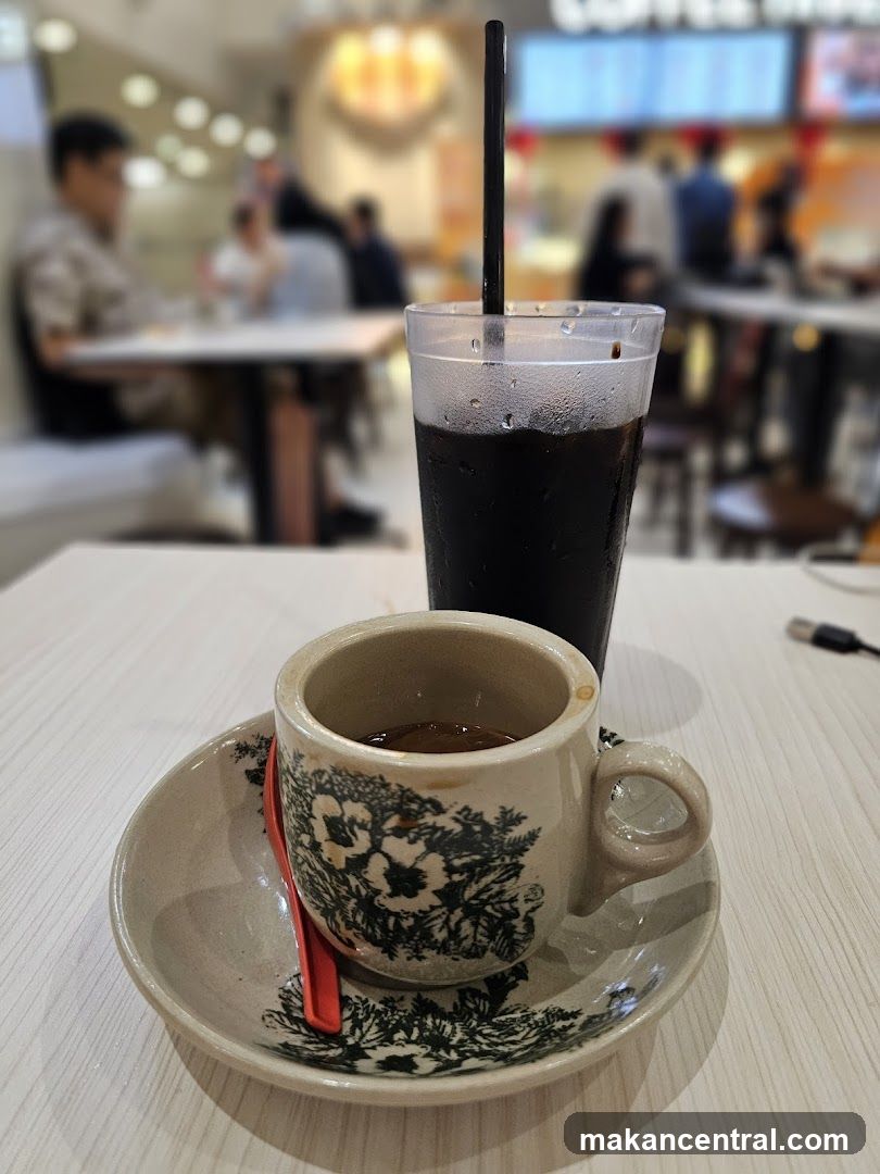 Coffee and soda at a café