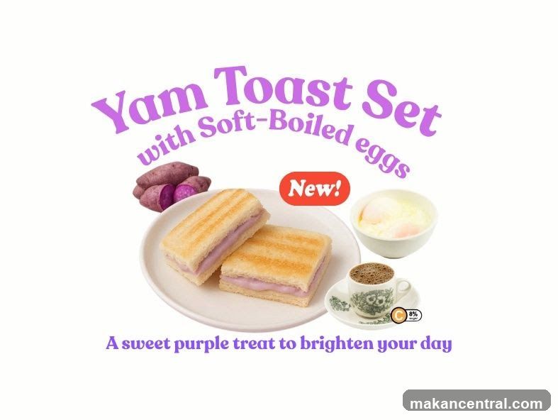 Yam Toast Set with Soft-Boiled Eggs