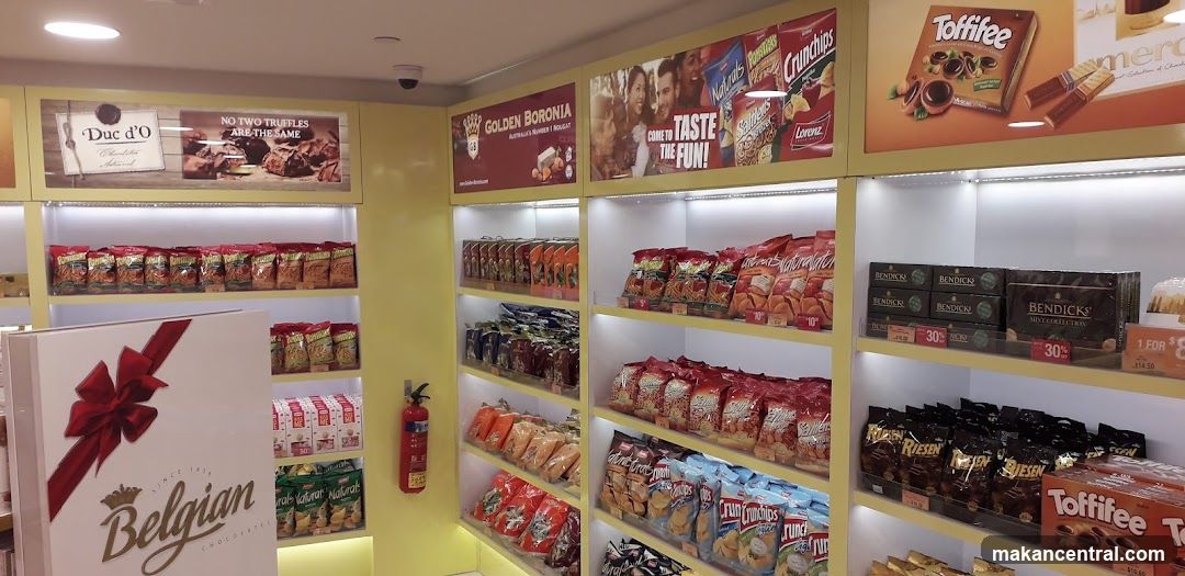 Interior of a confectionery store