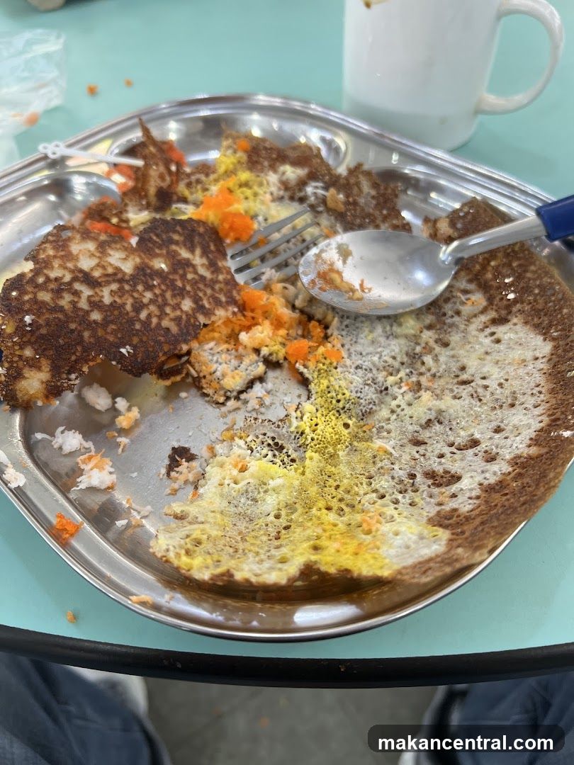 Eaten Food on Metal Plate