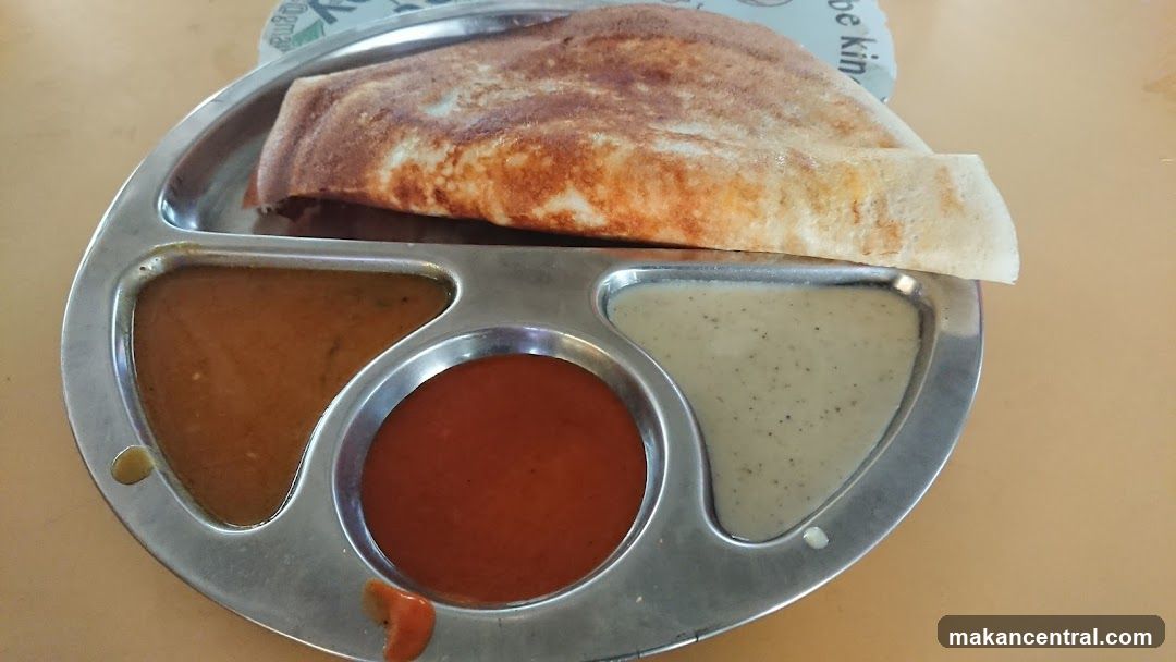 Food served on metal tray
