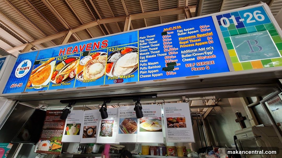 Heavens Food Stall Menu