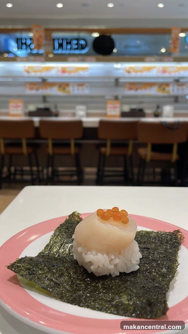 Sushi Plate in Restaurant Interior