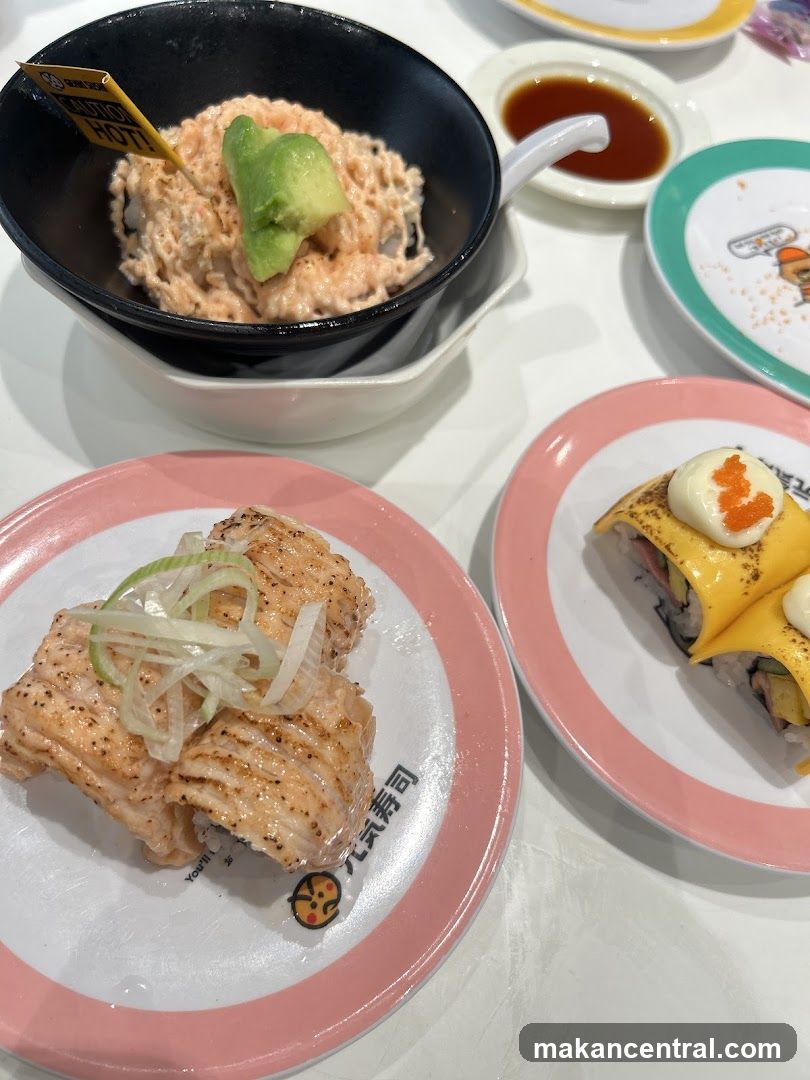 Sushi Plate with Various Dishes