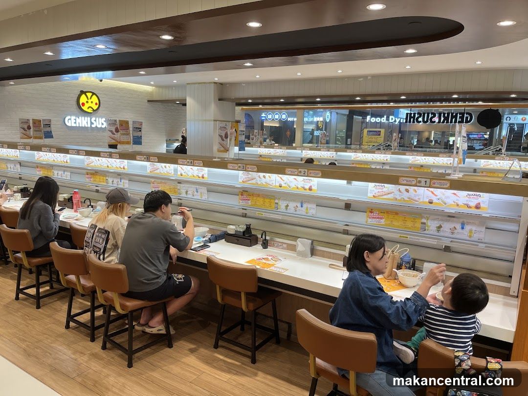 Inside a sushi restaurant
