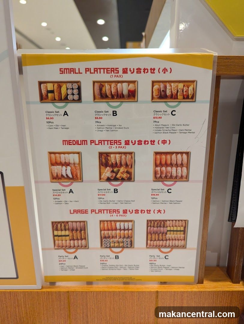 Sushi Platter Menu