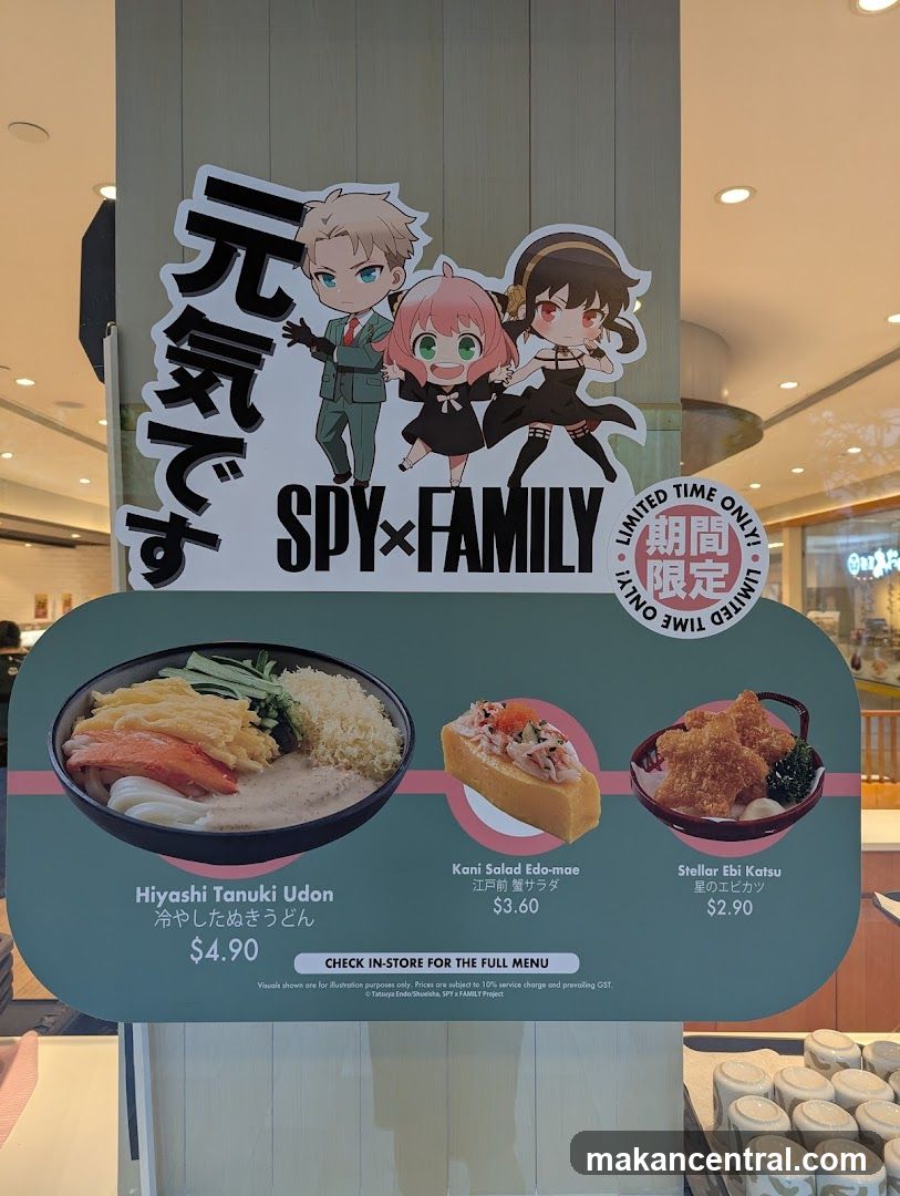 Spy x Family Limited Time Menu Display