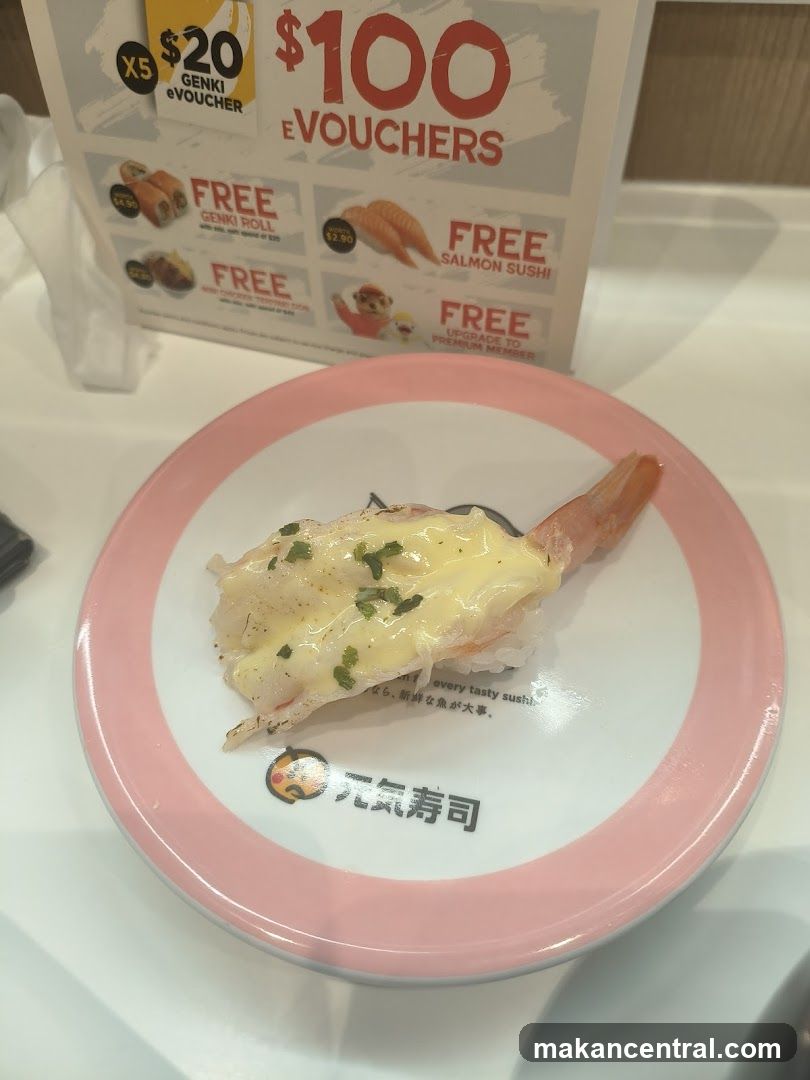 Sushi Plate with Promotional Poster