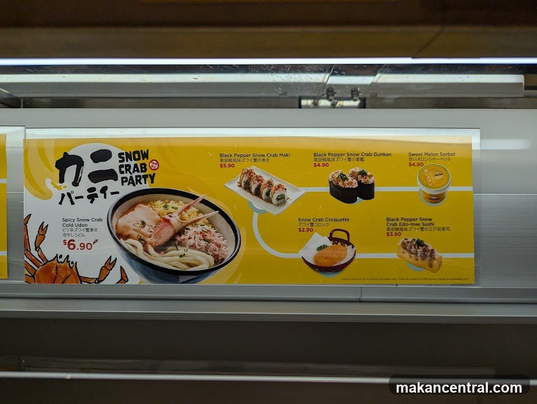 Snow Crab Party Menu Board