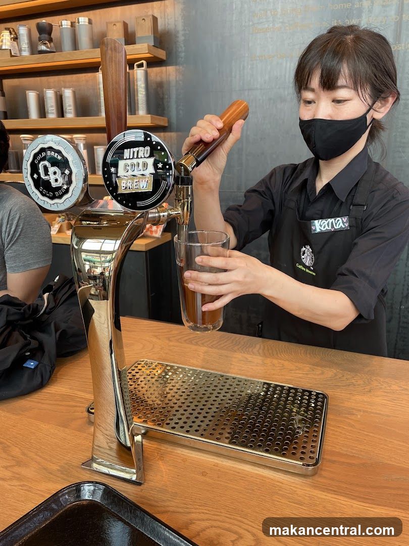 Barista pouring Nitro Cold Brew