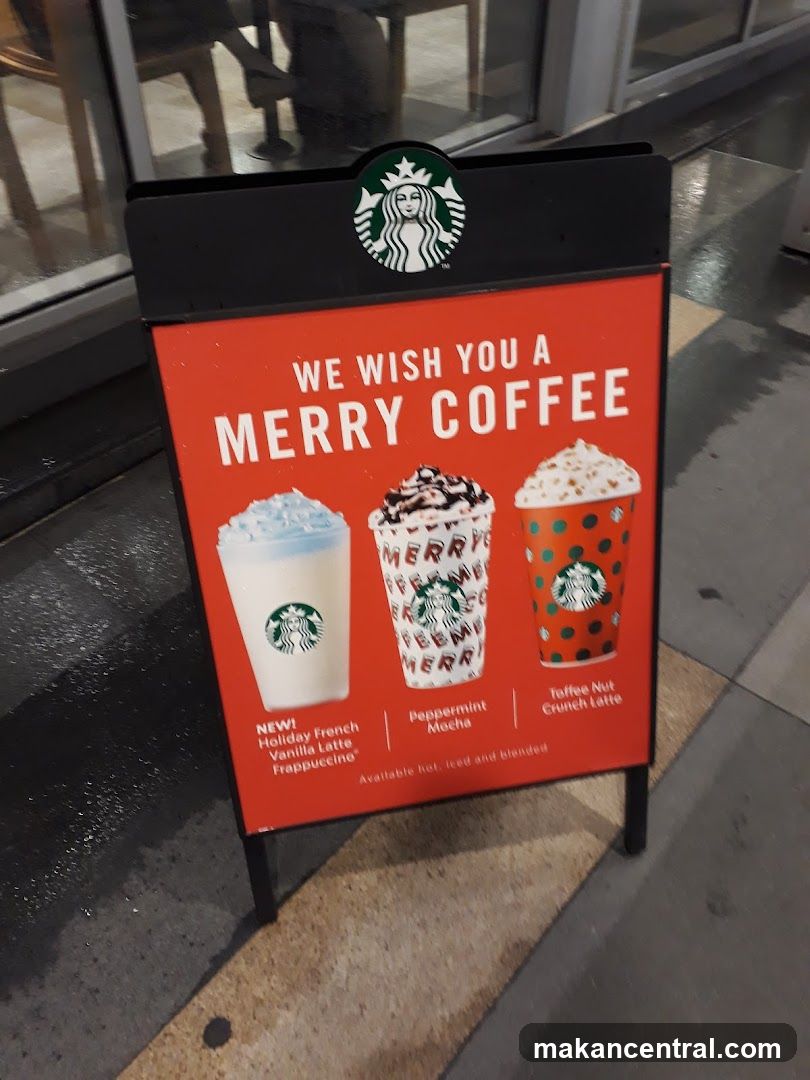 Starbucks Holiday Coffee Promotion Sign