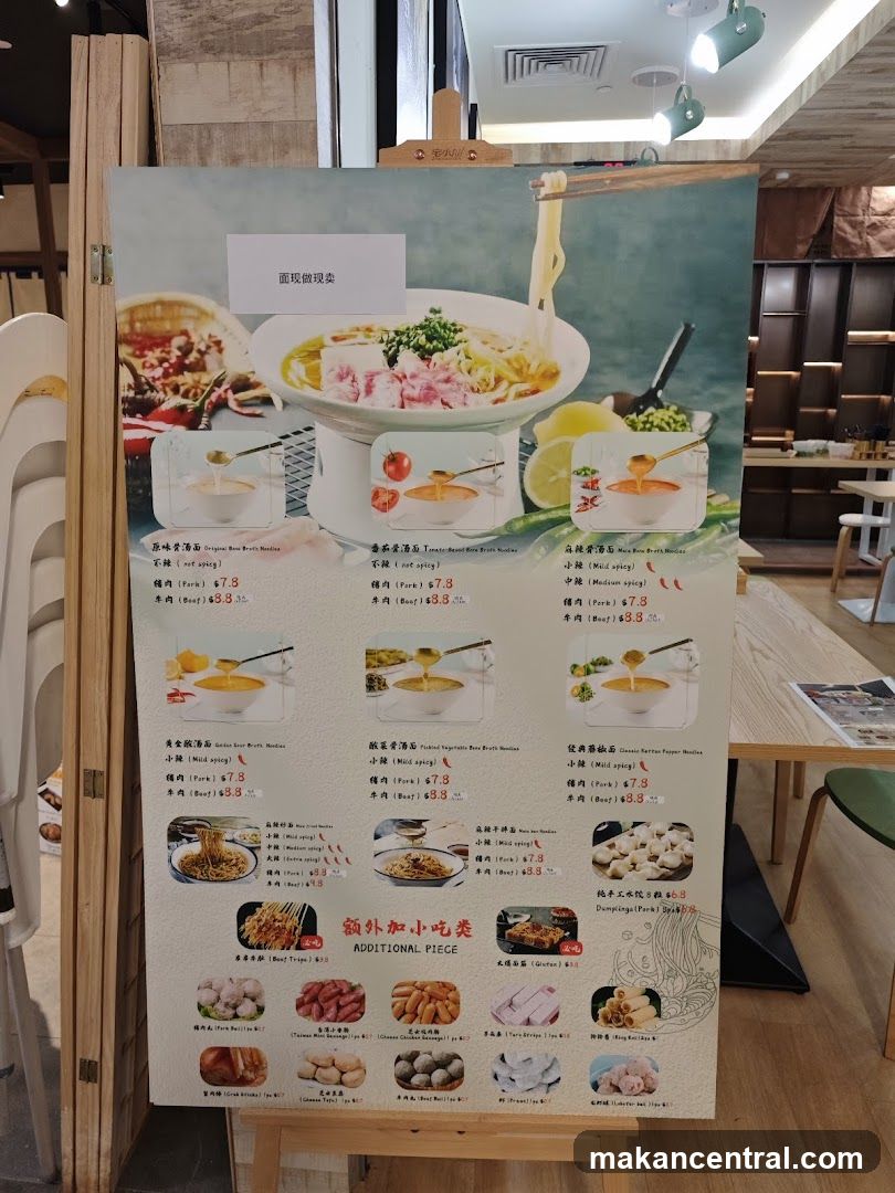 Raw Beef Noodle Menu Board
