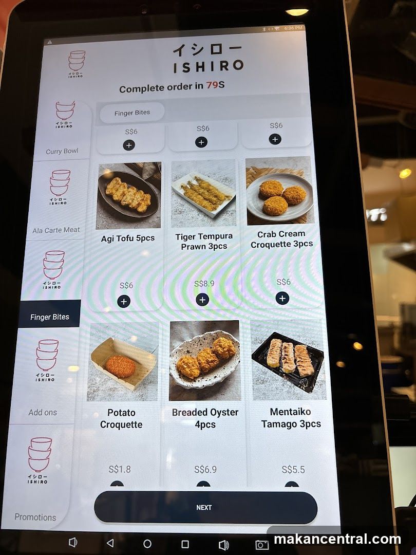 Ishiro Finger Bites Menu