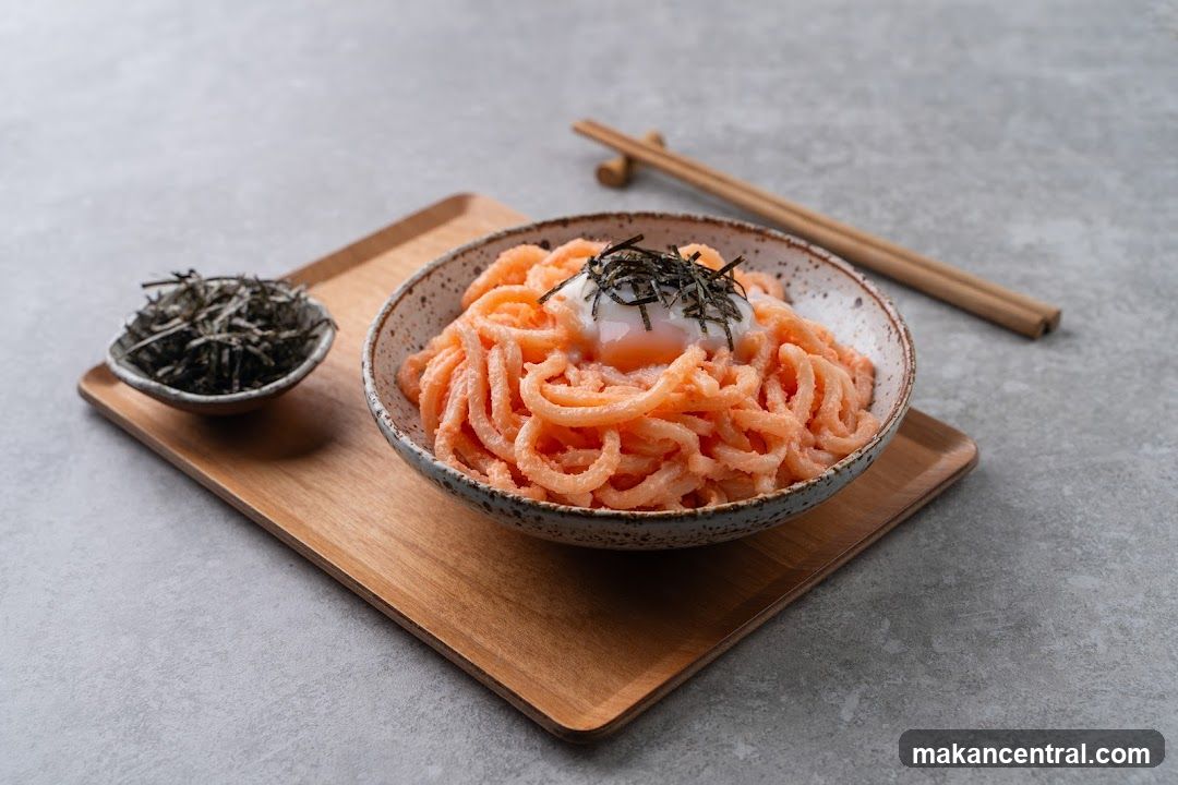 Salmon Noodles with Egg and Nori