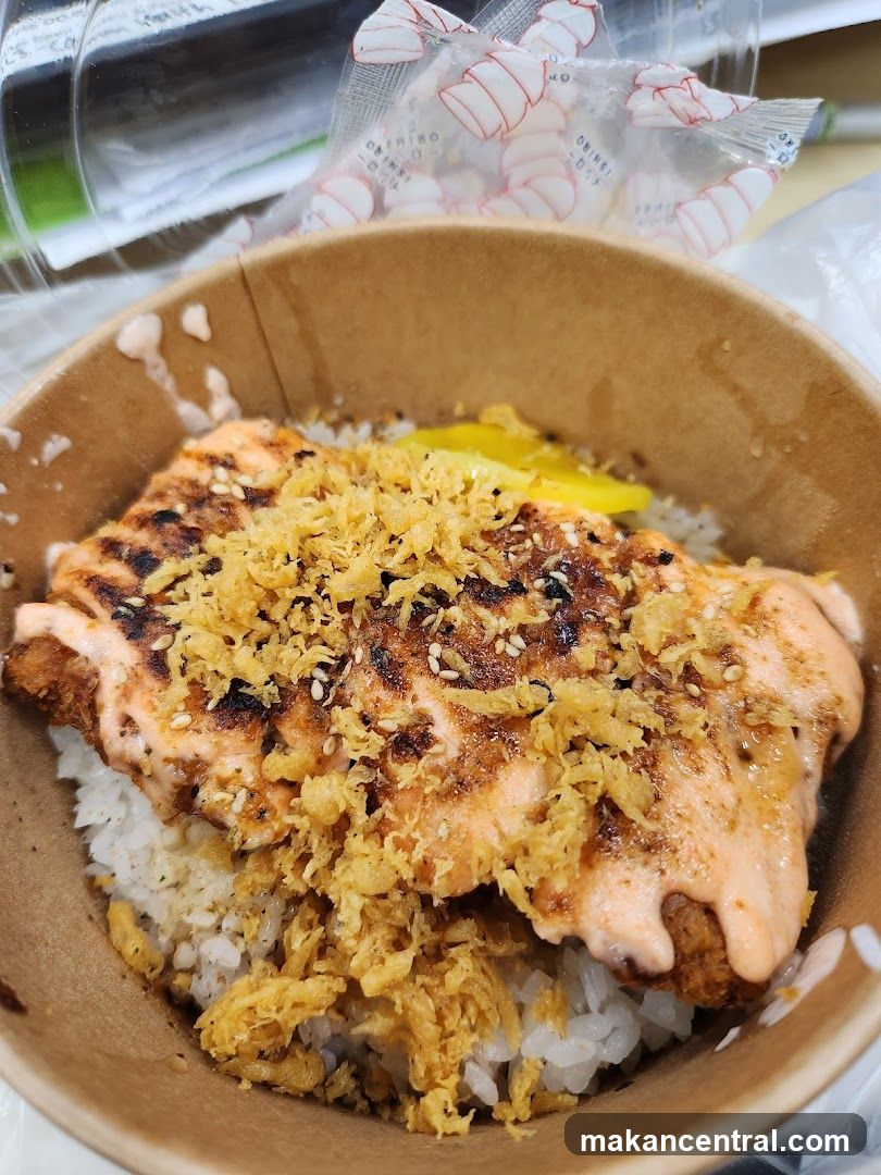 Bowl of Rice Bowl with Grilled Fish