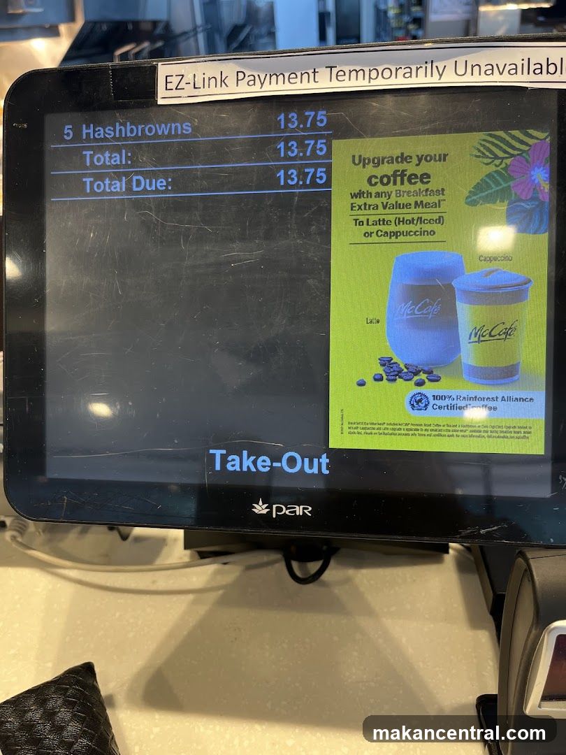 Take-Out Payment Terminal