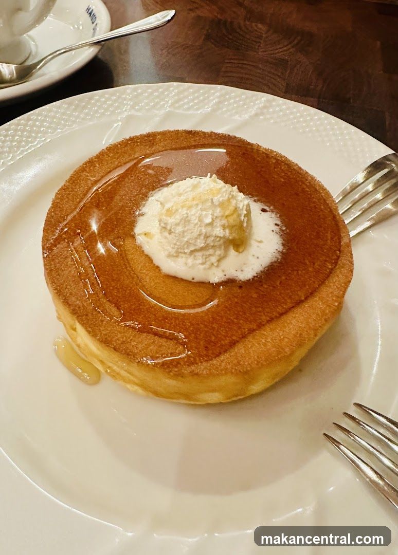 Pancake with Syrup and Ice Cream