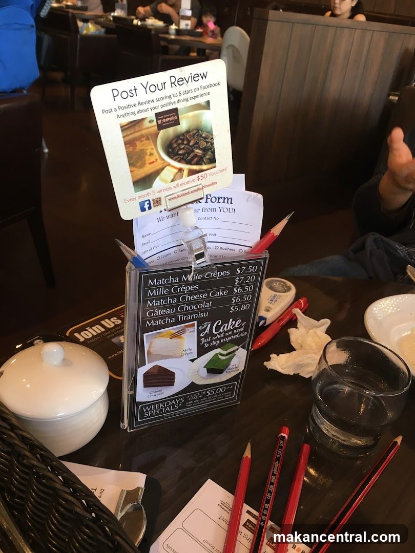 Table Setting with Review Card and Menu Stand