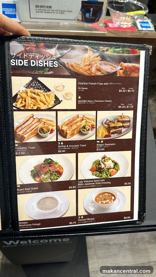 Side Dishes Menu