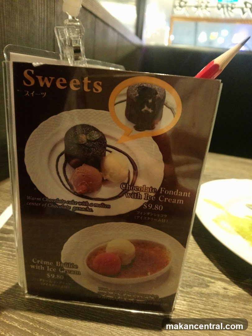Sweets Menu