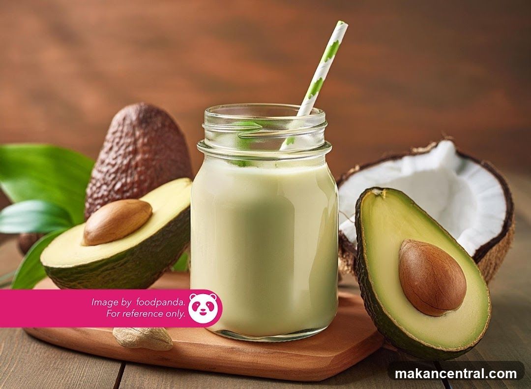 Avocado and Coconut Smoothie Display