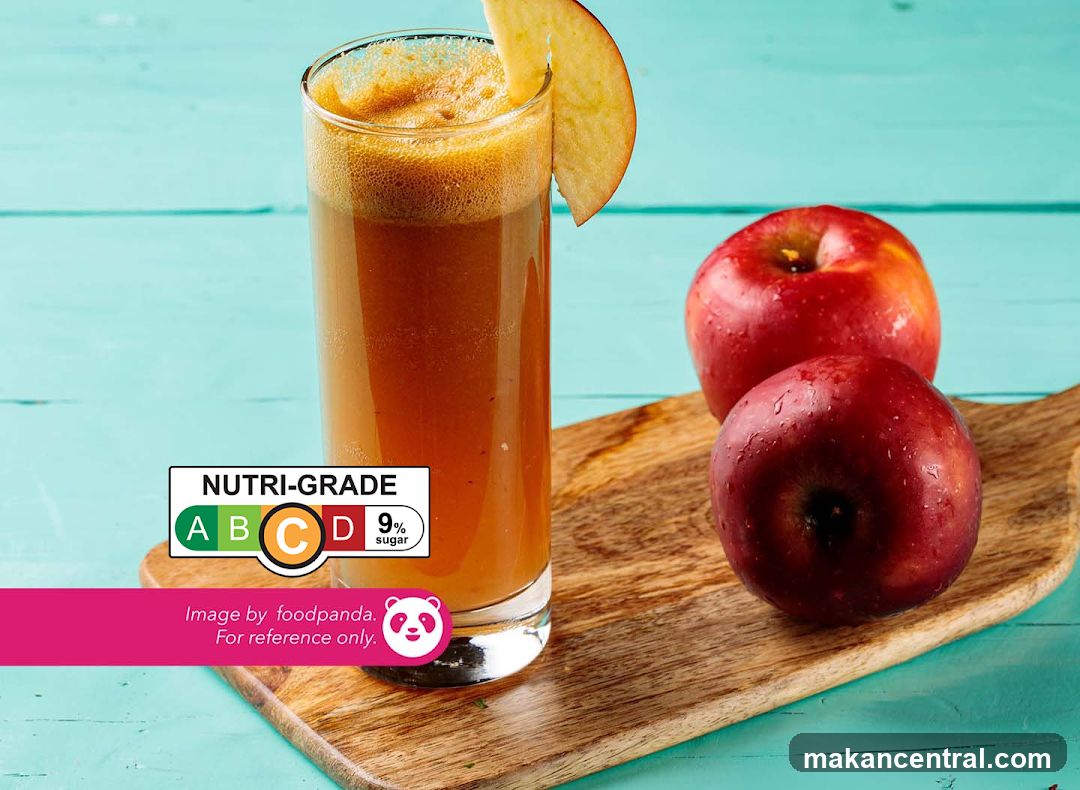 Apple Juice with Nutri-Grade Label