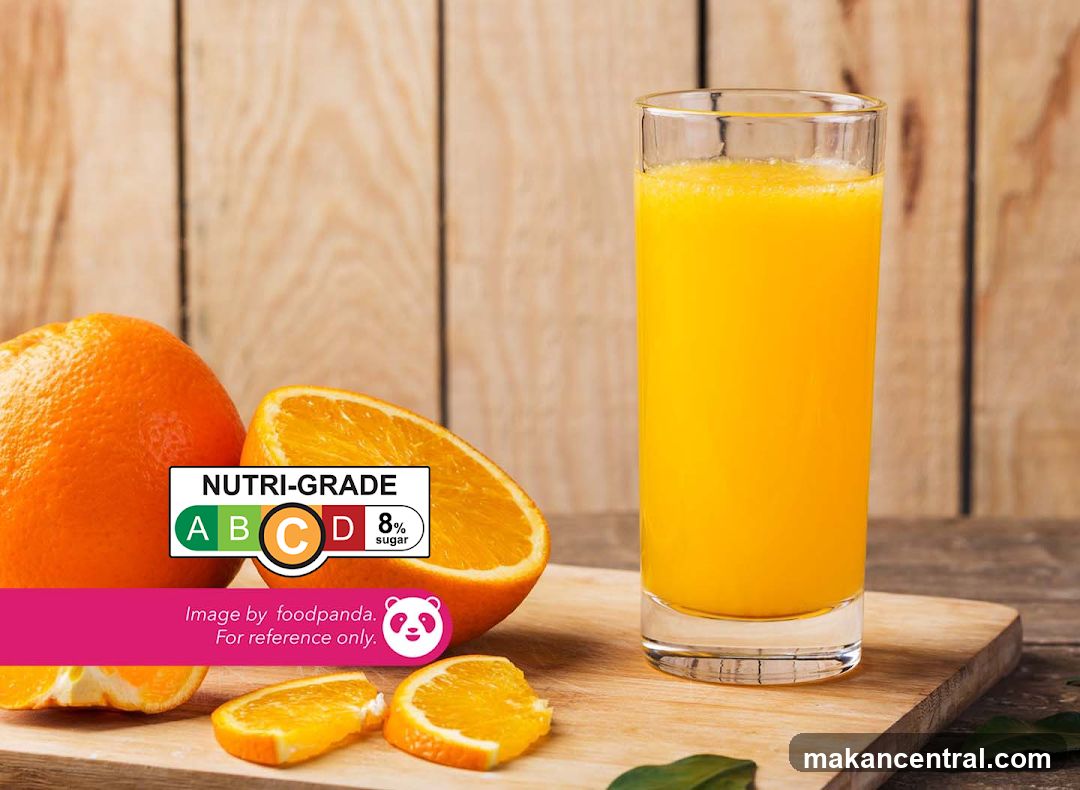 Orange Juice with Nutri-Grade Label