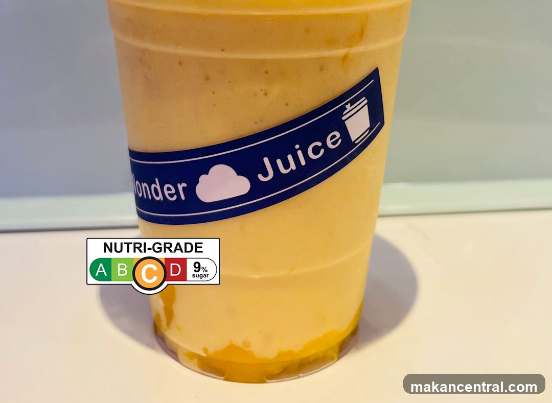 Juice Cup with Nutri-Grade Label
