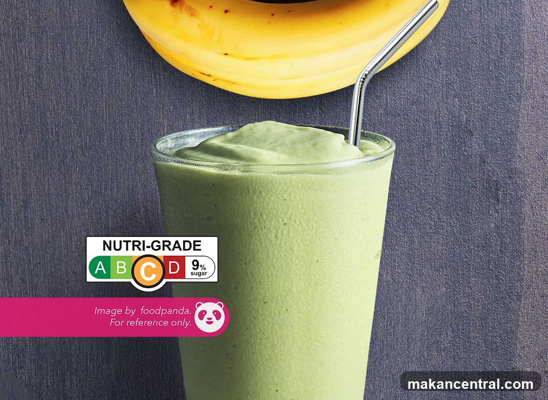 Banana Smoothie with Nutri-Grade Label