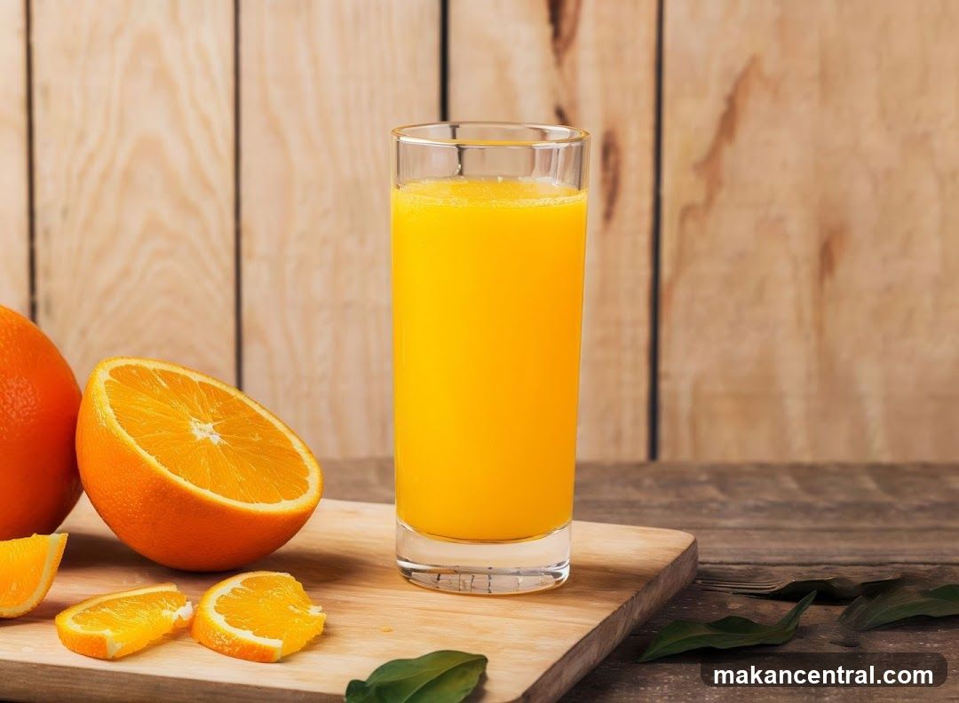 Orange Juice with Fresh Oranges