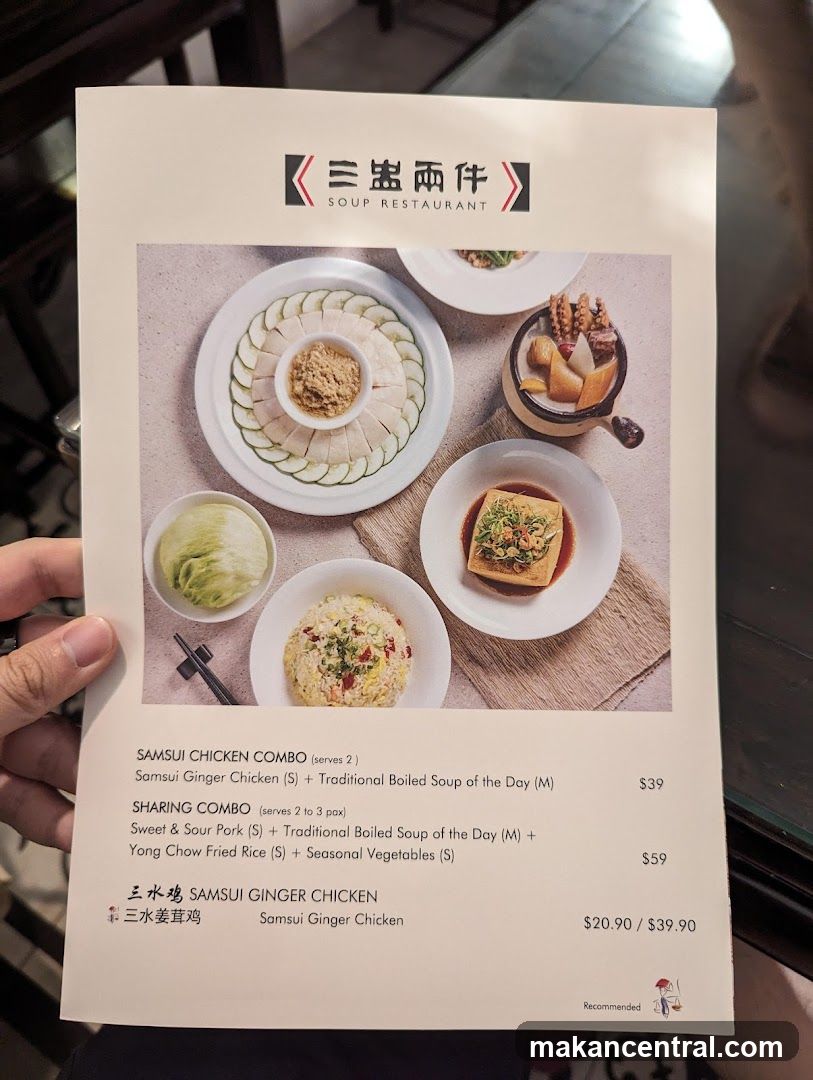 Samsui Two Persons Soup Restaurant Menu