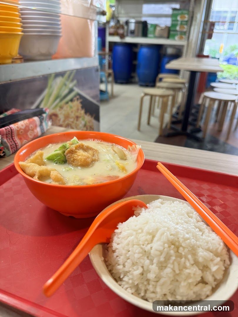 Food served in a casual eatery