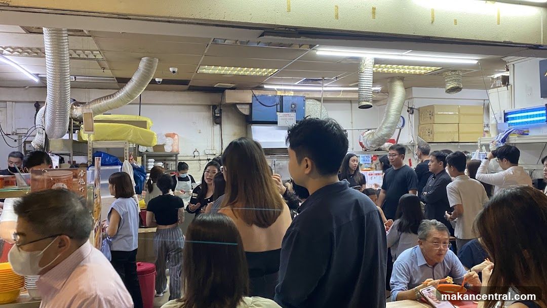 Interior of a busy food stall