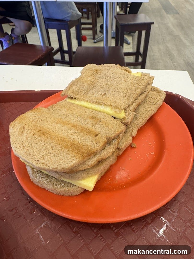 Food in café interior