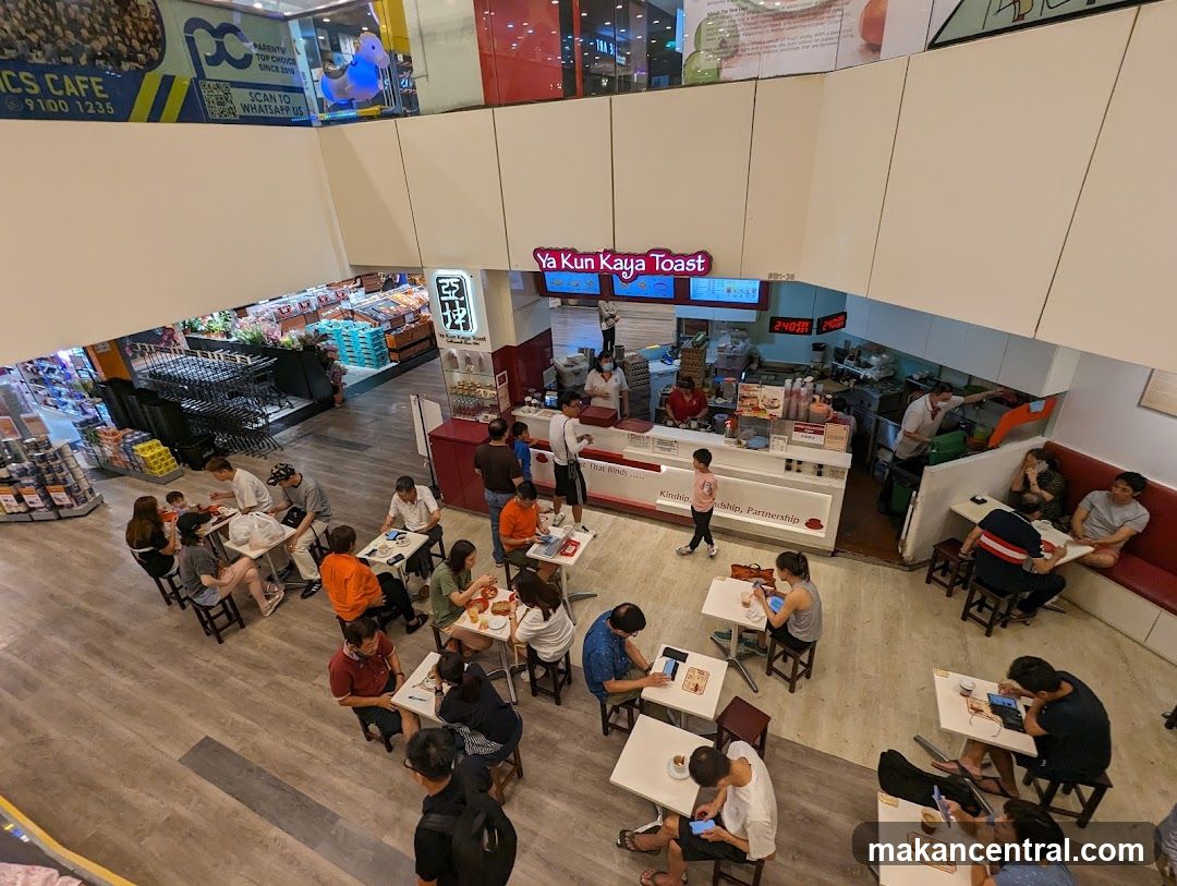 Interior of a food court