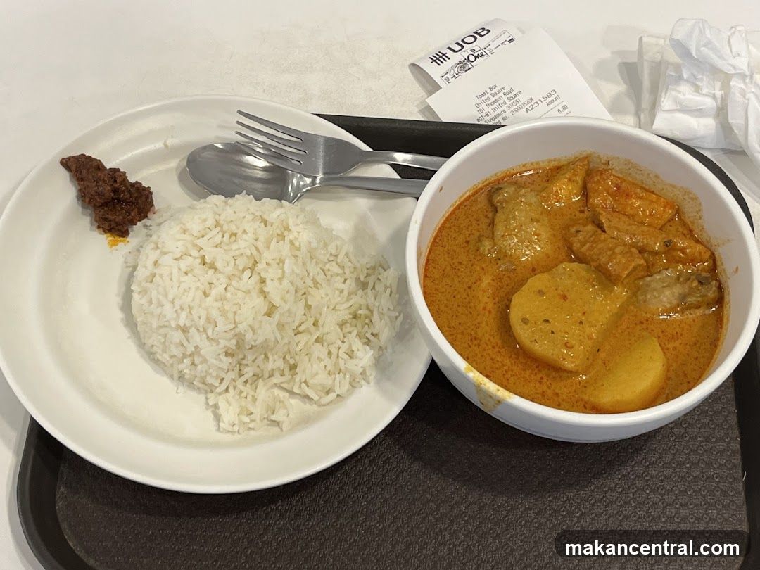 Meal served on tray