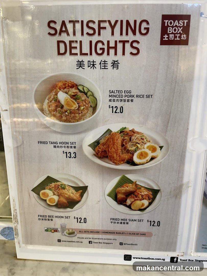 Toast Box Menu Board