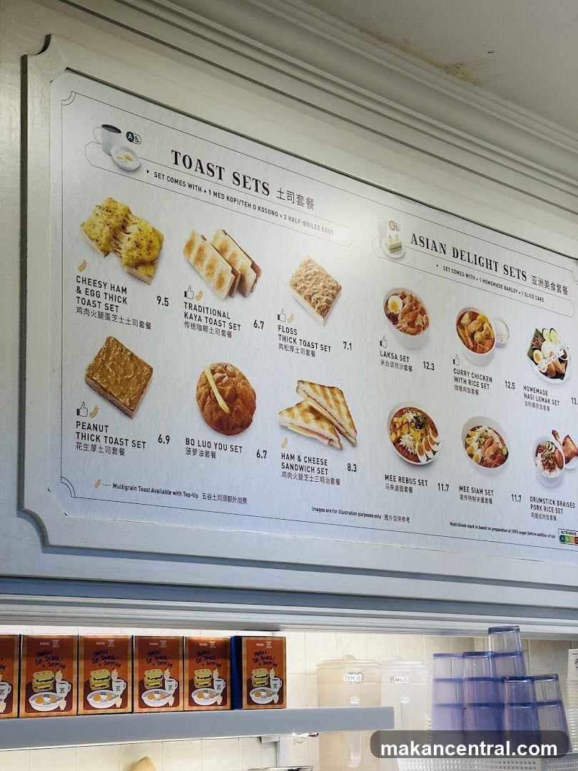 Toast Sets and Asian Delight Sets Menu