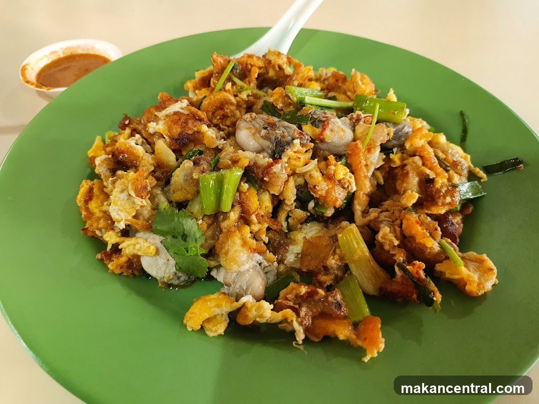 Food dish on green plate