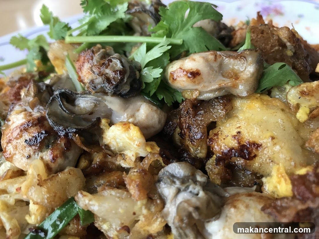 Close-up of oyster dish