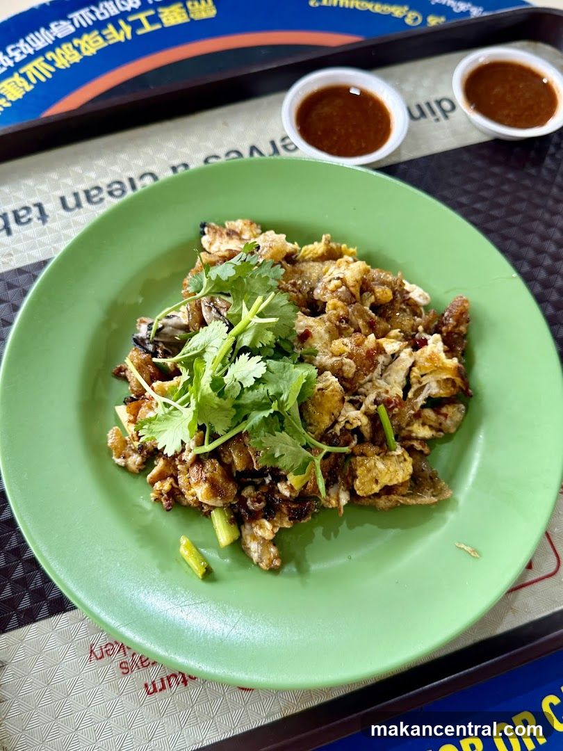 Food served on green plate