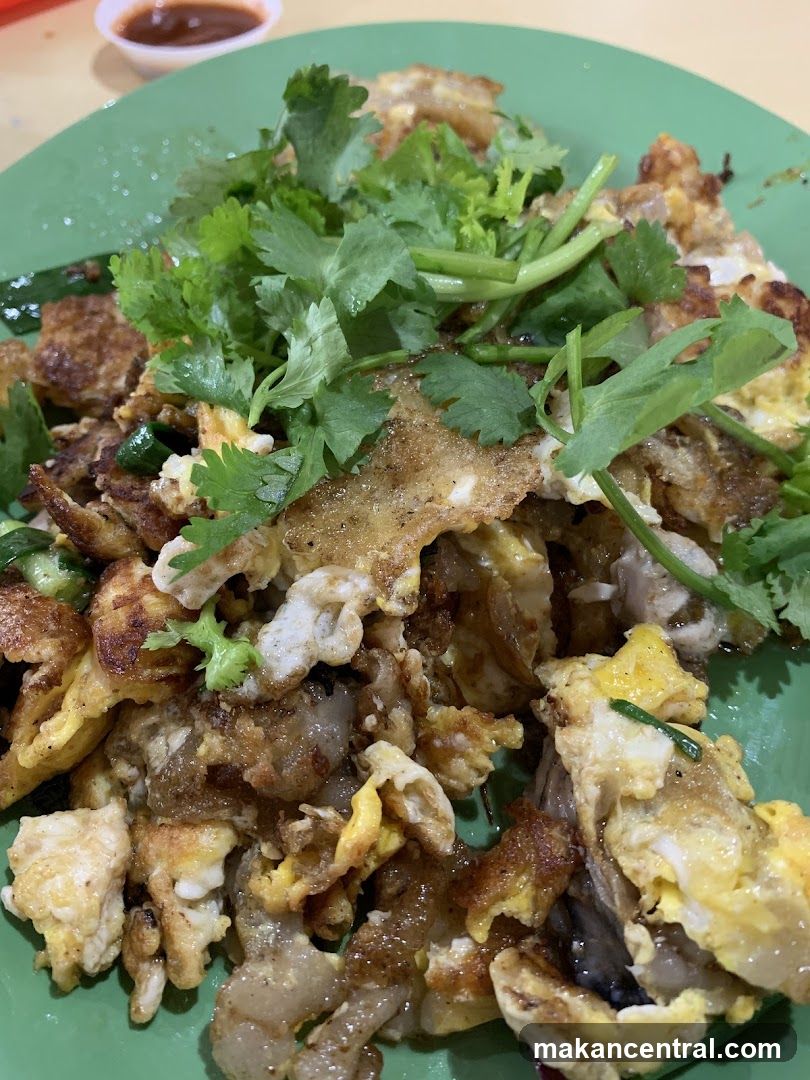Food dish on green plate
