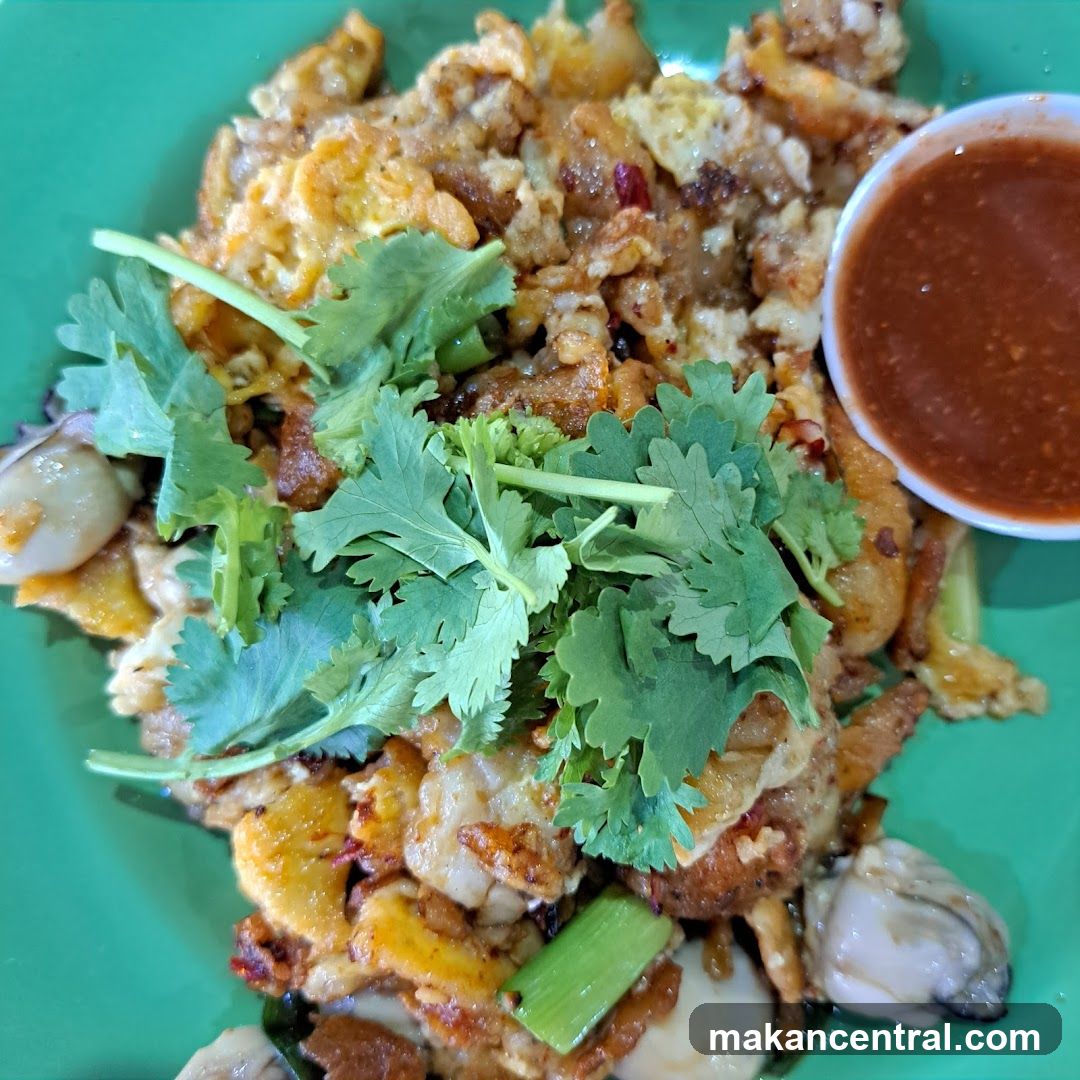 Food dish on green plate